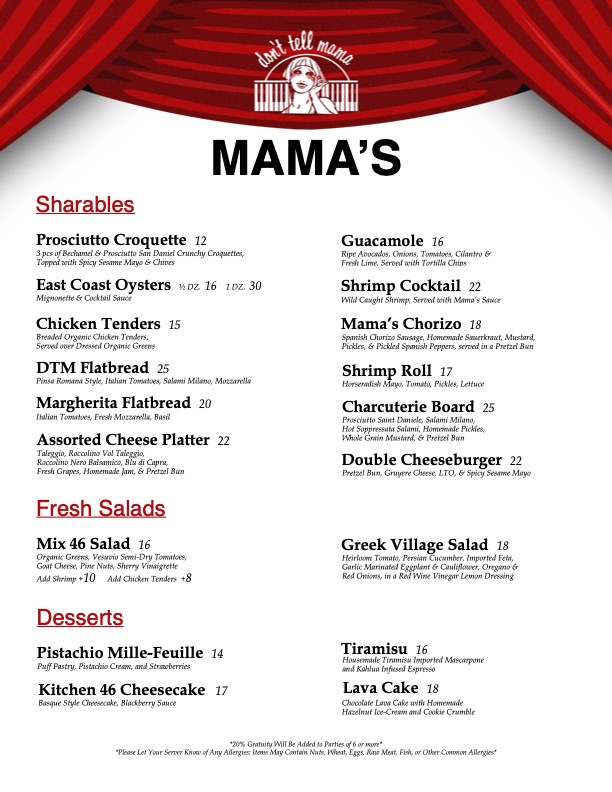 DTM Cabaret Menu – 2